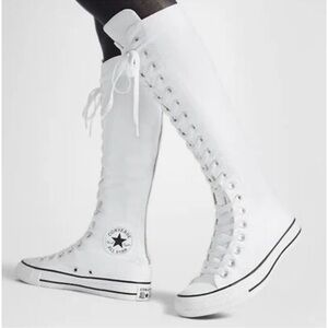 Converse Chuck Taylor All Star White XX-HI Knee High Unisex‎ Hi Tops W12.5